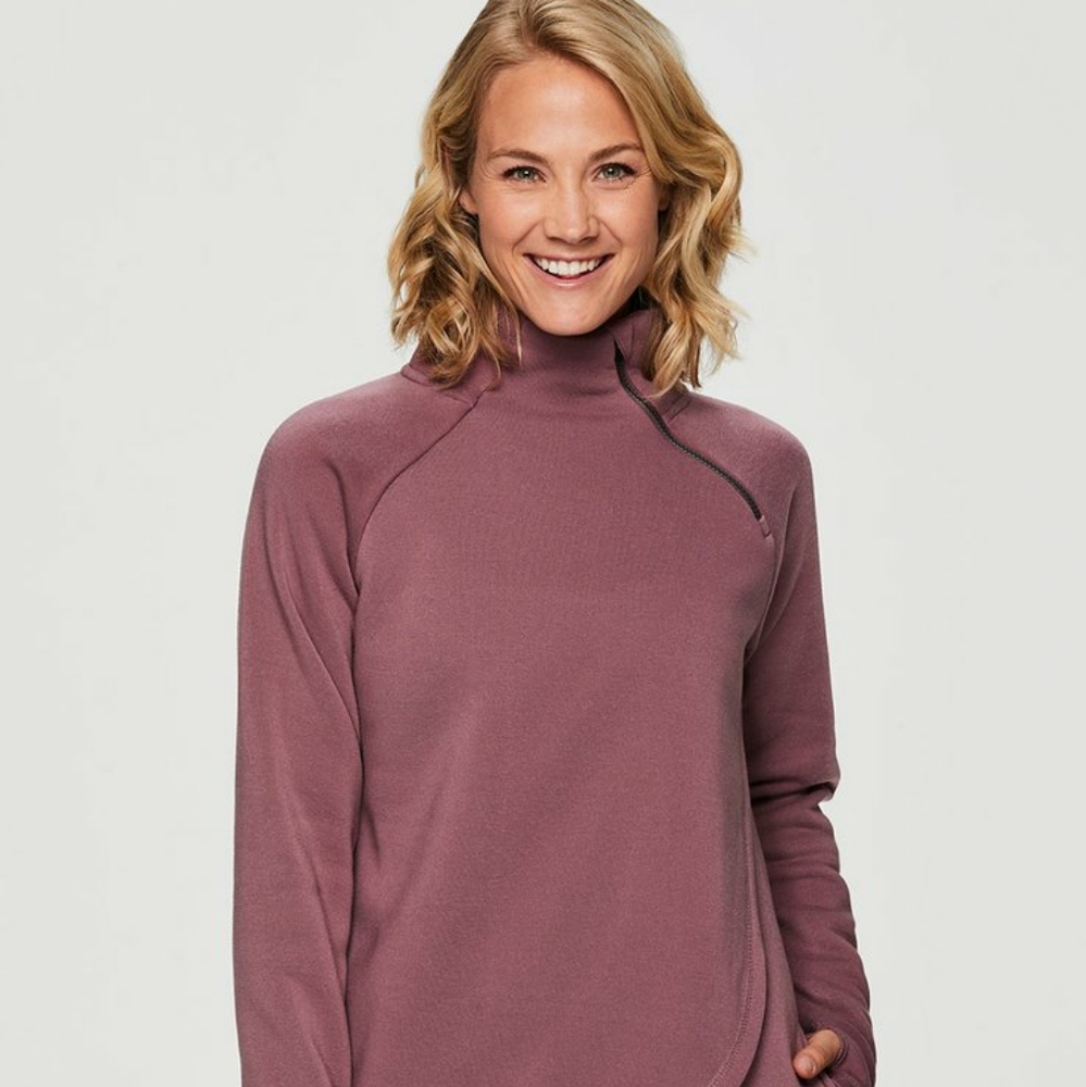 NWOT ZIP MOCK NECK PULLOVER